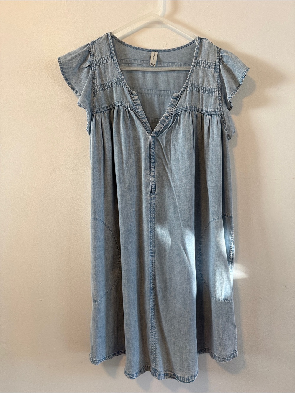 Gentle Fawn Olivia Tencel Chambray Dress with Pockets - Size Small